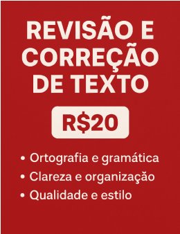 Eu vou revisar e corrigir seus textos.