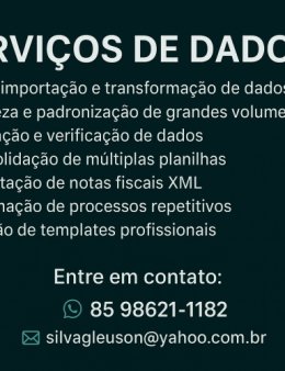 Eu vou automatizar planilhas e processos.