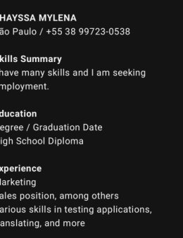 Eu vou escrever e traduzir para você