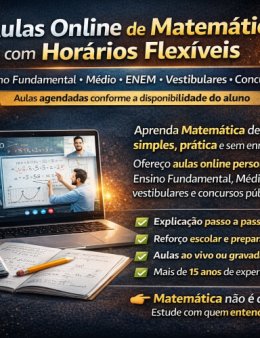 Aprenda Matemática de forma simples, prática e sem enrolação.
