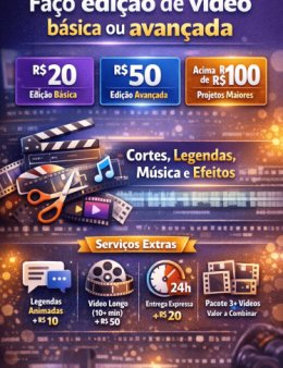 Eu vou fazer edição de vídeos e fotos