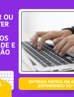 Eu vou digito seus textos com agilidade