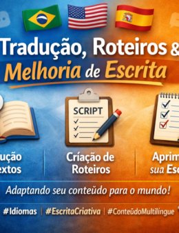Eu vou traduzir textos e criação de roteiros