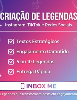 Eu vou criar legendas para post