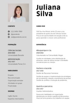 Eu vou montar o seu currículo profissional