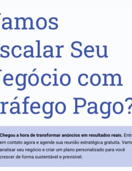 Eu vou fazer sua gestão de tráfego!