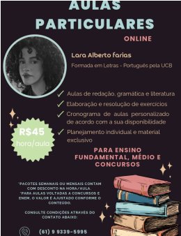 Eu vou te ajudar com redação e português