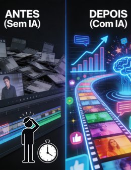 Eu vou criar e editar vídeos virais com IA