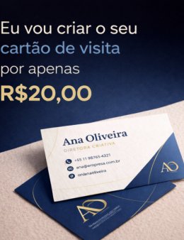 Eu vou Criar o cartão de visita profissional para sua empresa