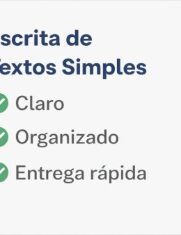 Eu vou escrever textos simples para você