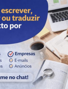 Eu vou escrever e traduzir textos com qualidade