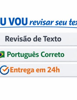 Eu vou escrever, corrigir, revisar seu texto