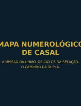 Eu vou Mapa Numerológico de Casal Premium