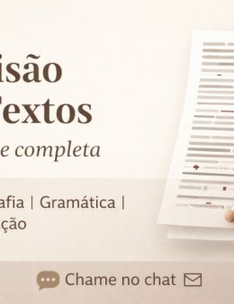 Eu vou realizar revisão de textos rápida