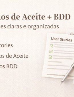 Eu vou criar critérios de aceite (BDD)