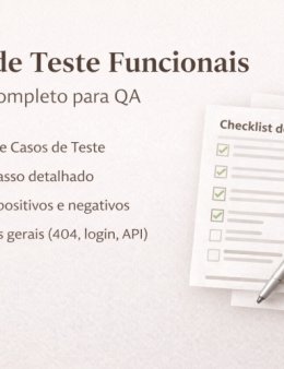 Eu vou criar casos de teste funcionais