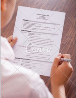 Eu vou deixar seu currículo organizado