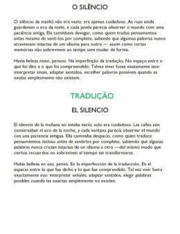 Eu vou ter uma escrita e tradução dedicada.