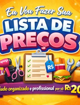 Eu vou Fazer Sua Lista De Preços