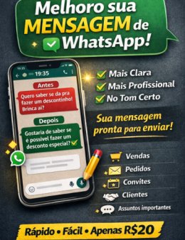 Eu vou Ajustar sua mensagem de WhatsApp 📲