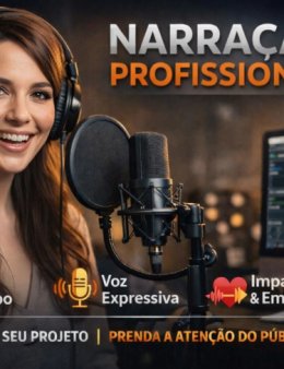 Eu vou narra seu áudio com qualidade, voz fem