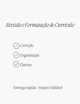Eu vou revisar seu currículo