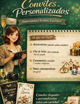 Eu vou fazer o convite personalizado p seu evento