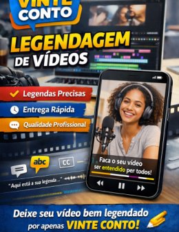 Eu vou fazer sua legendagem de vídeo