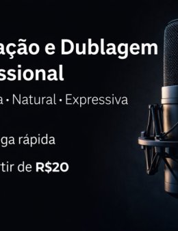 Eu vou gravar narração ou dublagem