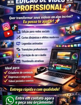 Eu vou fazer edicão de video