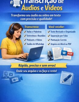 Eu vou transcrever áudios e vídeos