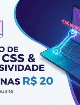 Eu vou corrigir erros de CSS/responsividade