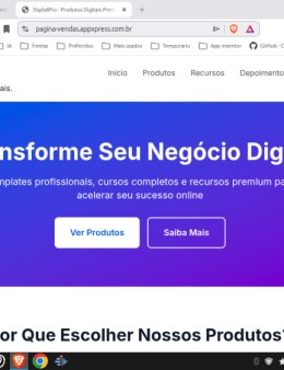 Eu vou fazer uma pagina de vendas