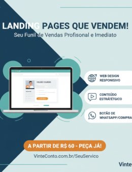Eu vou criar a landing page do seu site