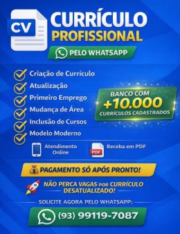 Eu vou criar seu currículo!