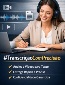Eu vou transcrever áudios e vídeos.