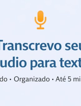 Eu vou transcrever seu áudio curto para texto