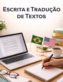 Eu vou escrever textos e fazer traduções.