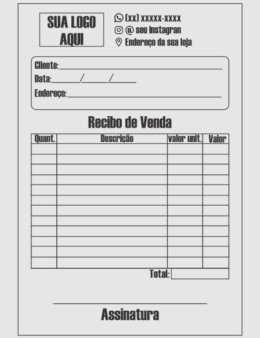 Eu vou fazer seu recibo de pagamento do seu negocio