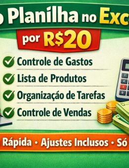 Eu vou fazer Planilha Personalizada no Excel
