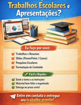 Eu vou montar suas apresentações escolares