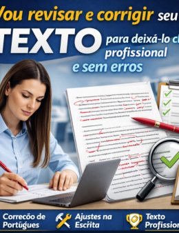 Vou revisar e corrigir seu texto para deixá-lo claro, profissional e sem erros!