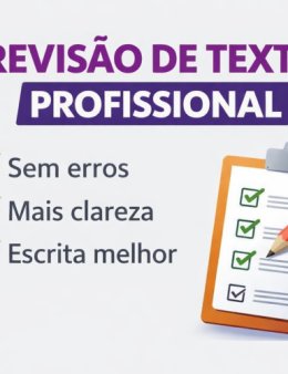 Eu vou revisar, corrigir e melhorar se