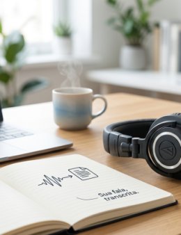 Eu vou transcrever áudios de forma fiel.