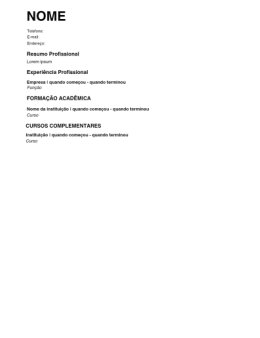 Eu vou fazer seu currículo