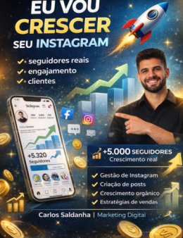 Eu vou gerenciar e crescer seu Instagram🚀