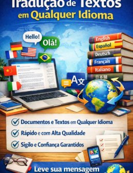 Eu vou traduzir qualquer texto para você.