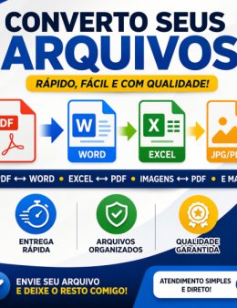 Eu vou Converter  arquivos rápidos doc e mus