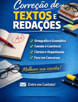 Eu vou corrigir seus textos