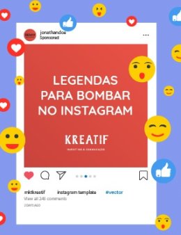 Eu vou criar legenda para o seu Instagram